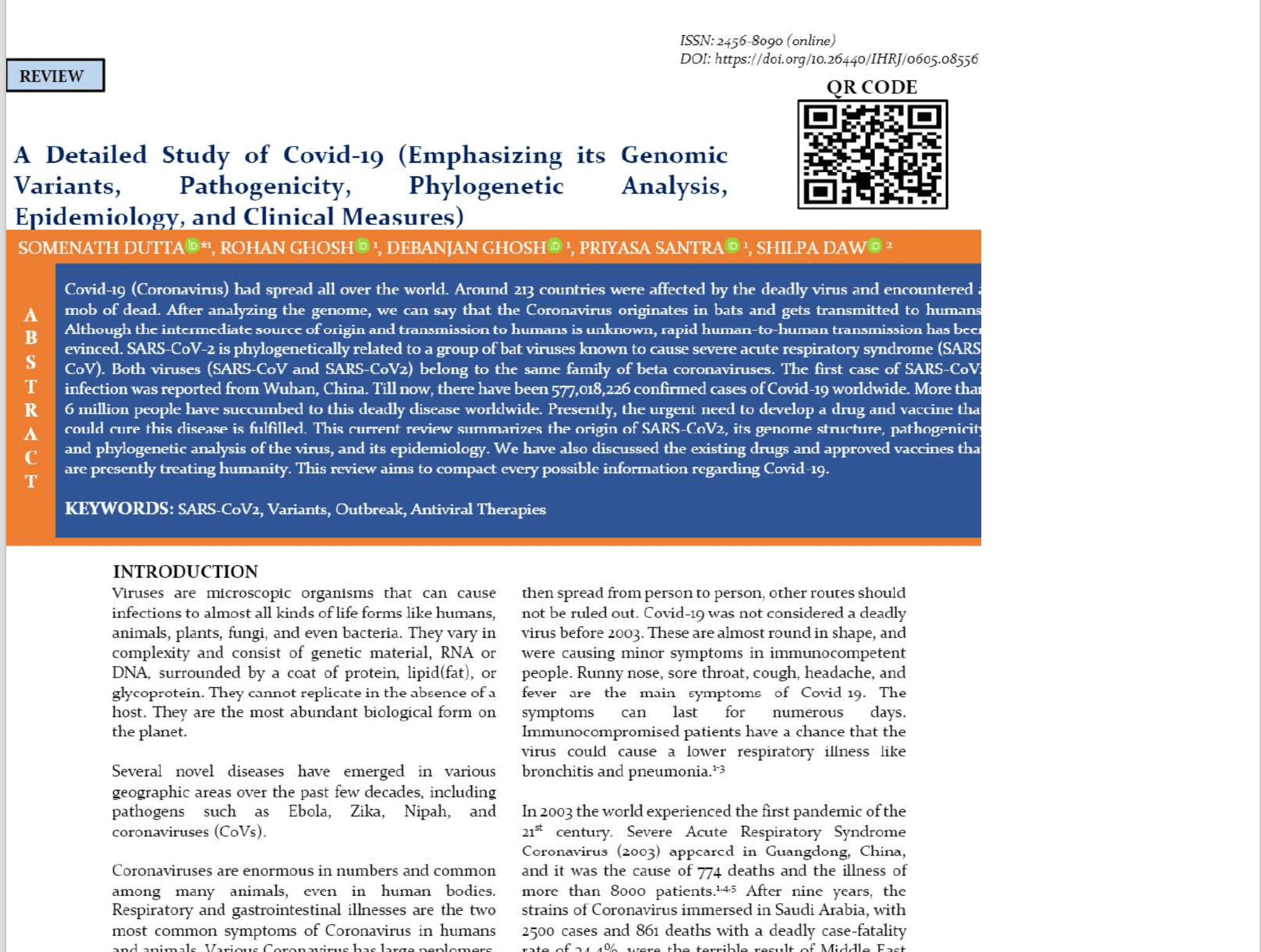 A Detailed Study of Covid-19 (Emphasizing its genomic variants pathogenecity, phylogenetic analysis, epidemiology, and clinical measures)