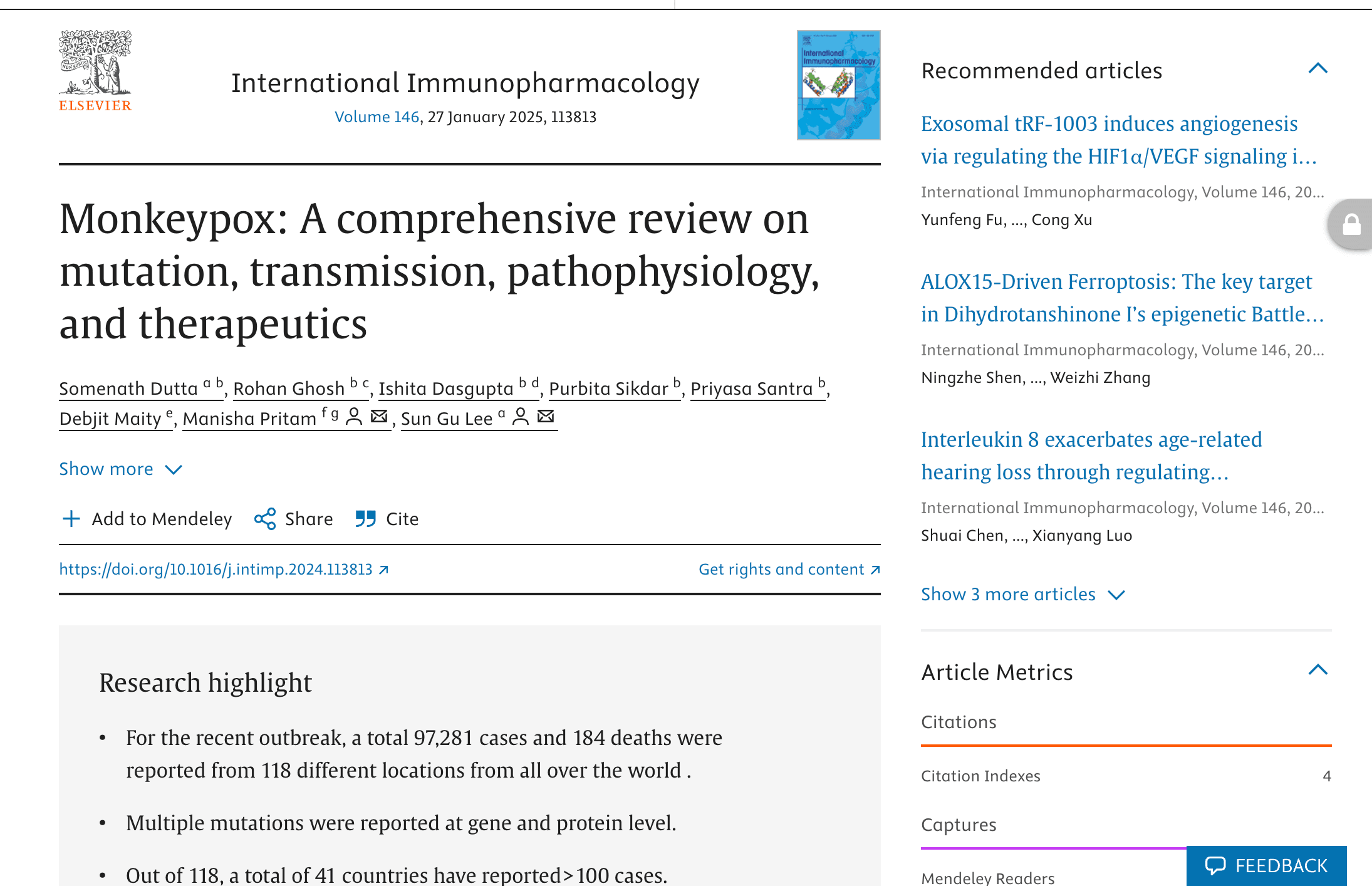 Monkeypox: A comprehensive review on mutation, transmission, pathophysiology, and therapeutics